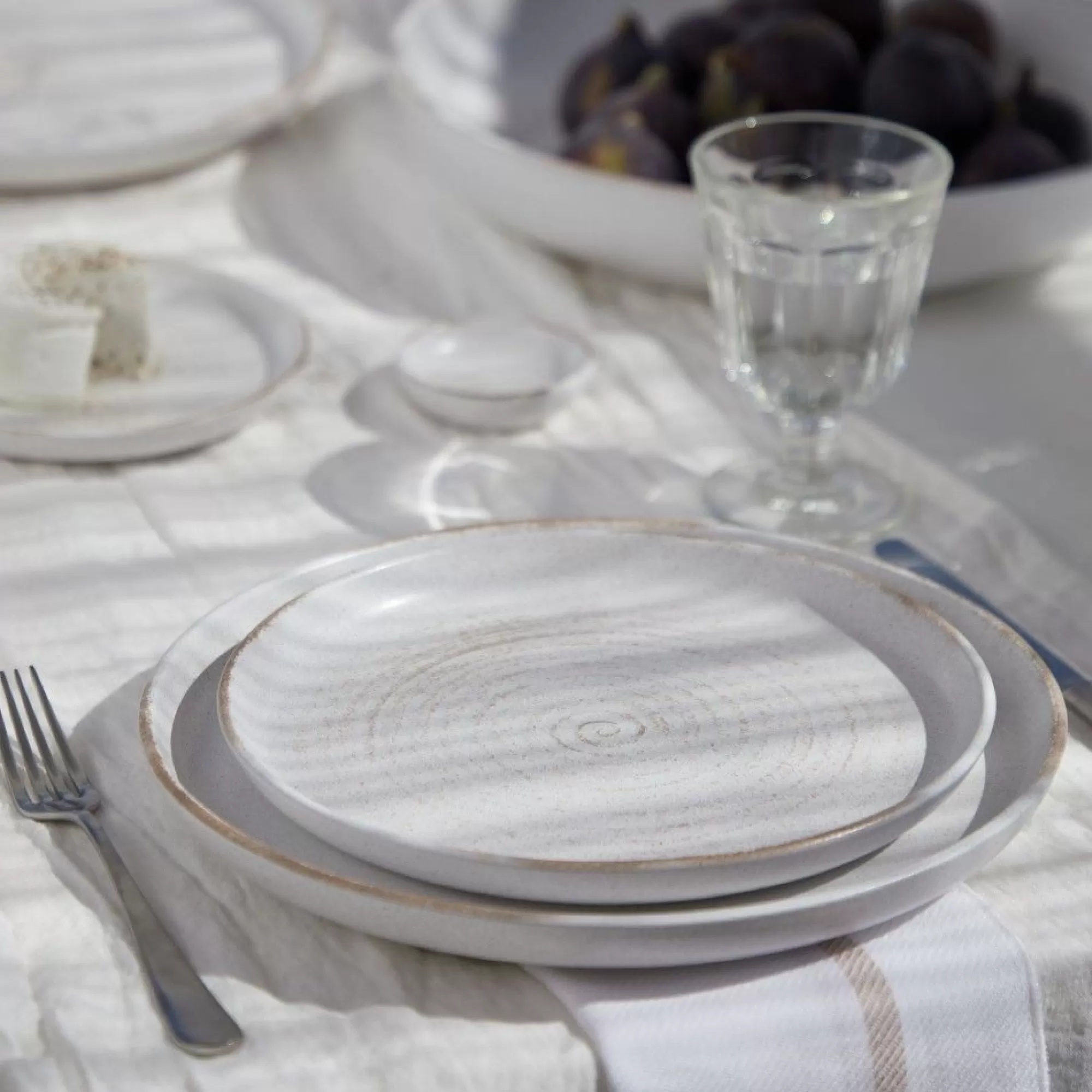 New Be Home Vermont Salad Plate, Cream, Set of 4