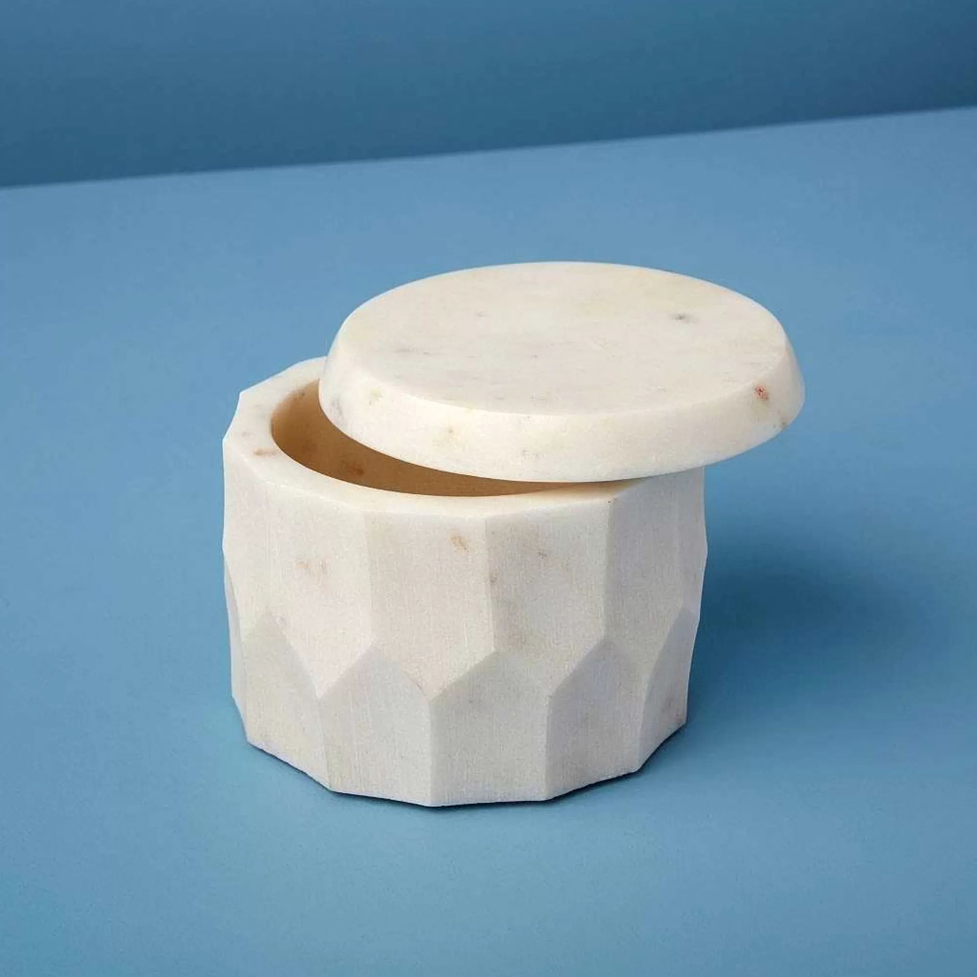 Be Home Bath Canisters<Vittoria Faceted Marble Canister, Short