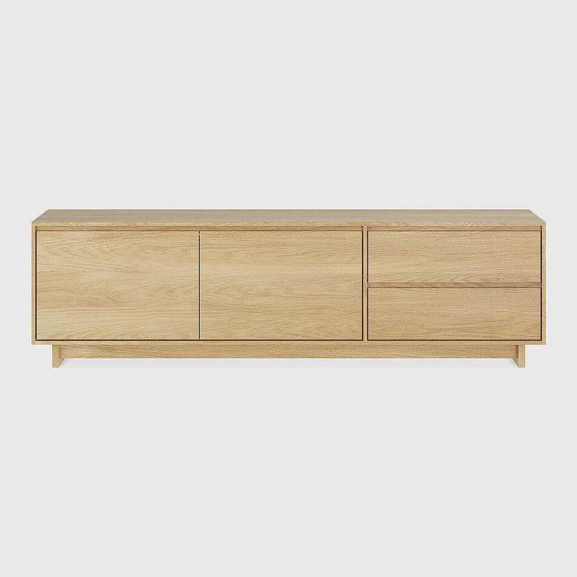 Be Home Media Consoles<Wave Solid Oak Media Console