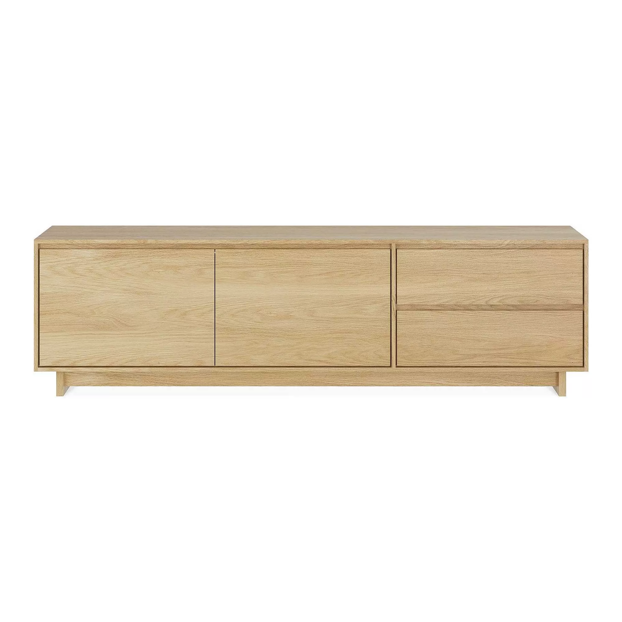Be Home Media Consoles<Wave Solid Oak Media Console