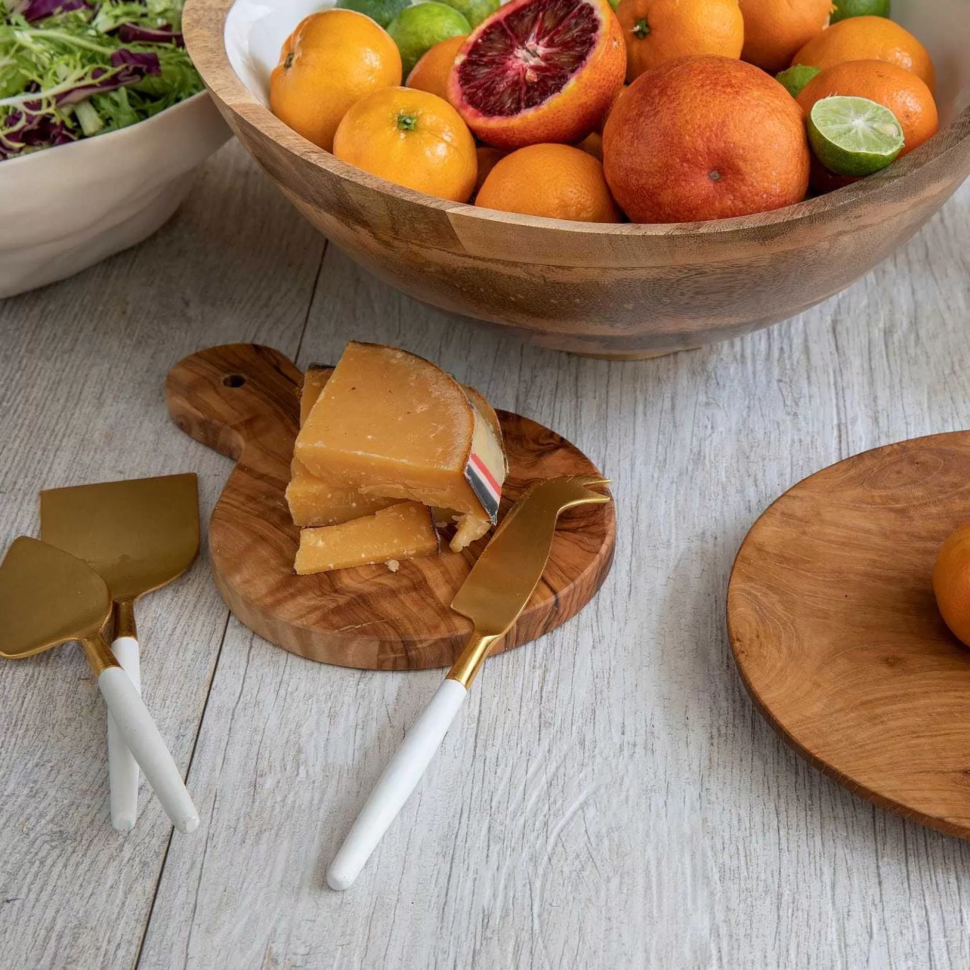 Be Home Cheese Knives & Spreaders<White & Gold Cheese Knife Set of 3