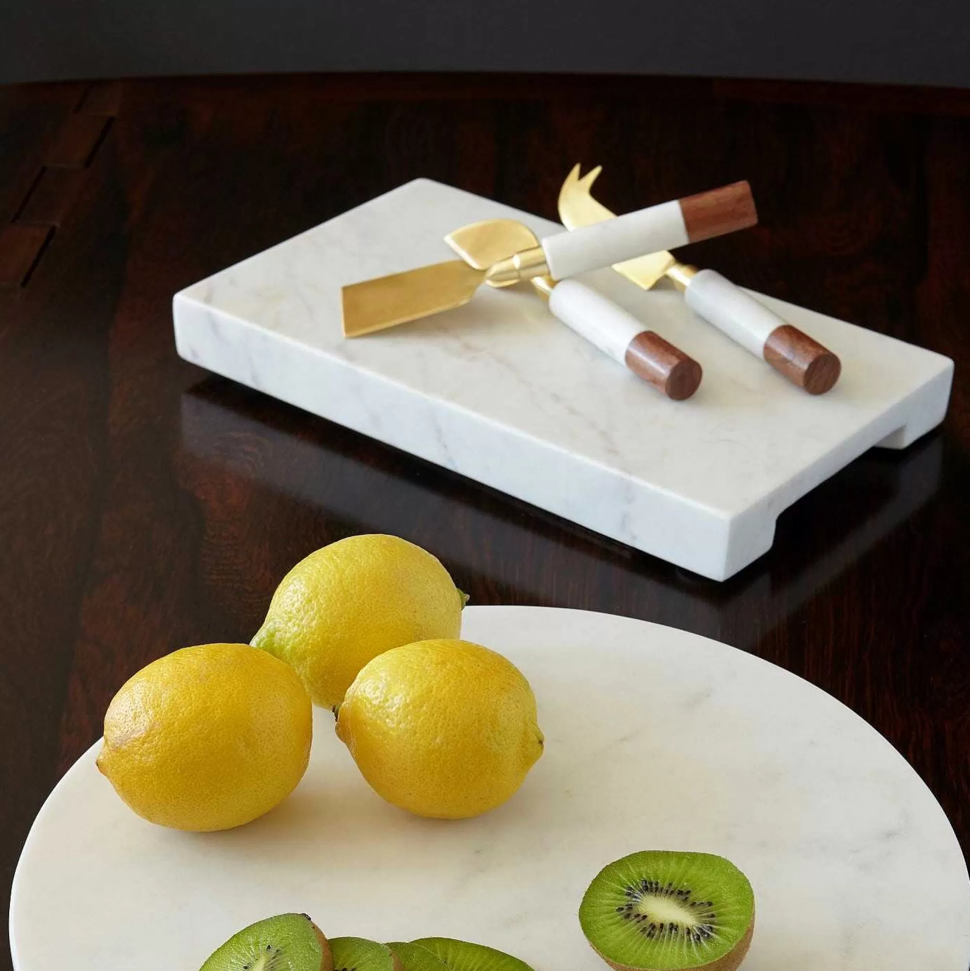 Be Home Cheese Knives & Spreaders<White Marble & Acacia Gold Cheese Set