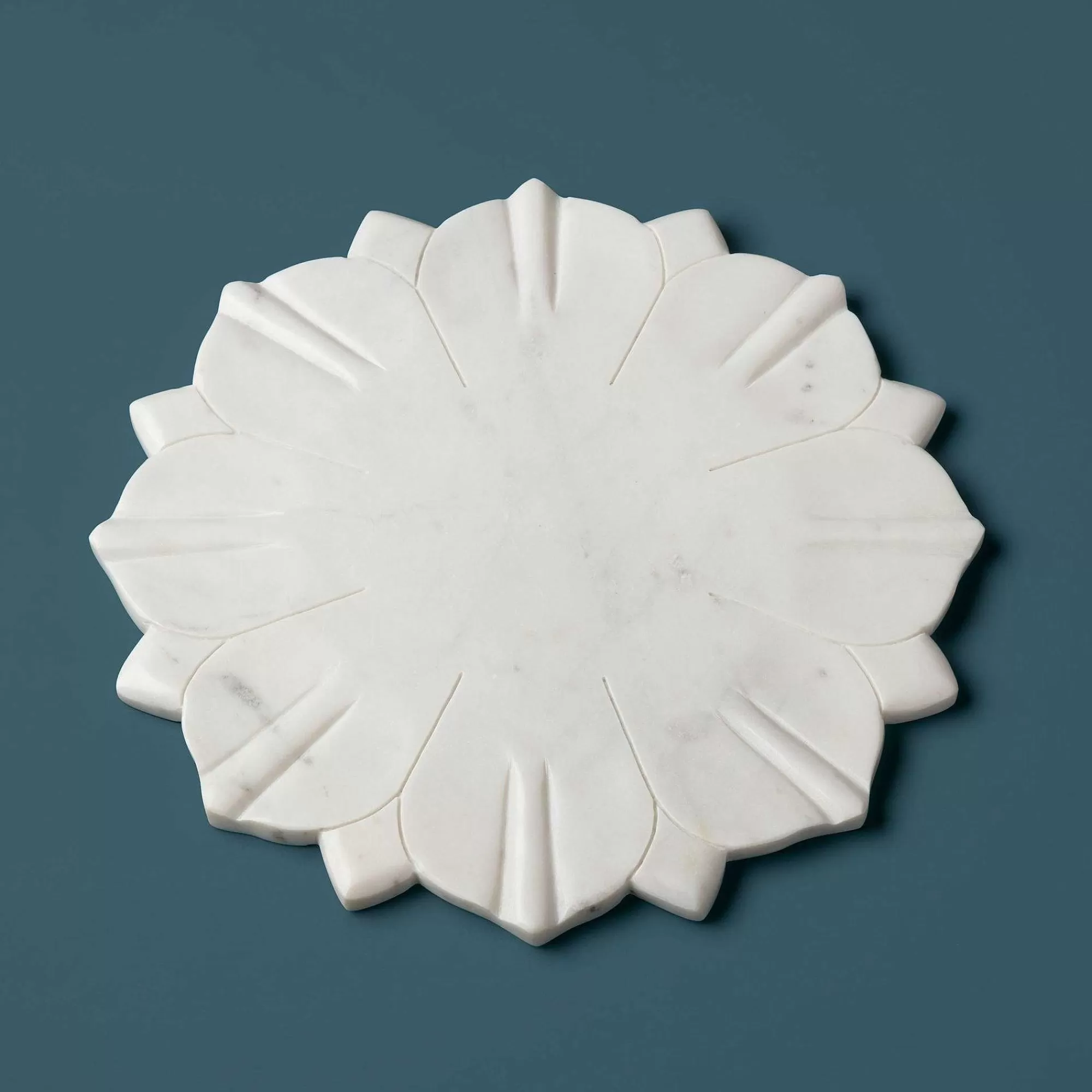 Be Home Marble Serving Boards<White Marble Lotus Board