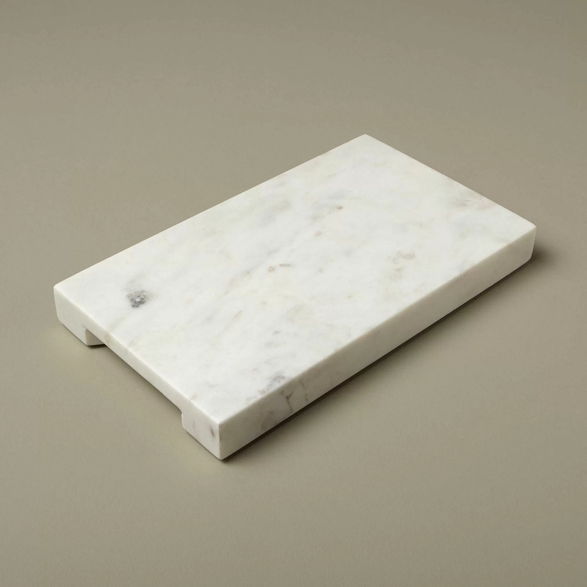 Be Home Marble Serving Boards<White Marble Prep Board with Handle Grooves