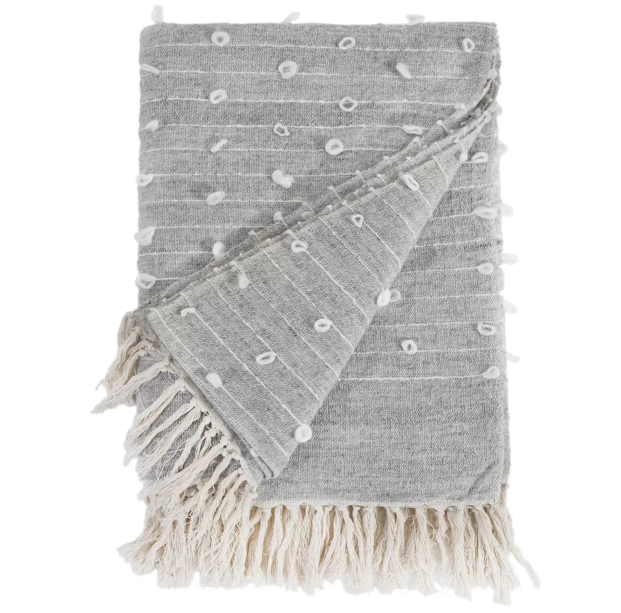 New Be Home Zaidee Oversized Throw, Grey & Natural