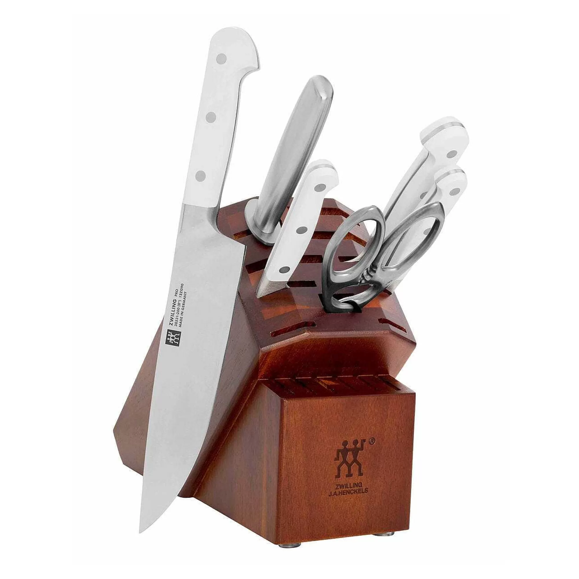 Be Home Let's Cook Sale<Zwilling Pro Le Blanc, 7pc Block Set with Acacia Block