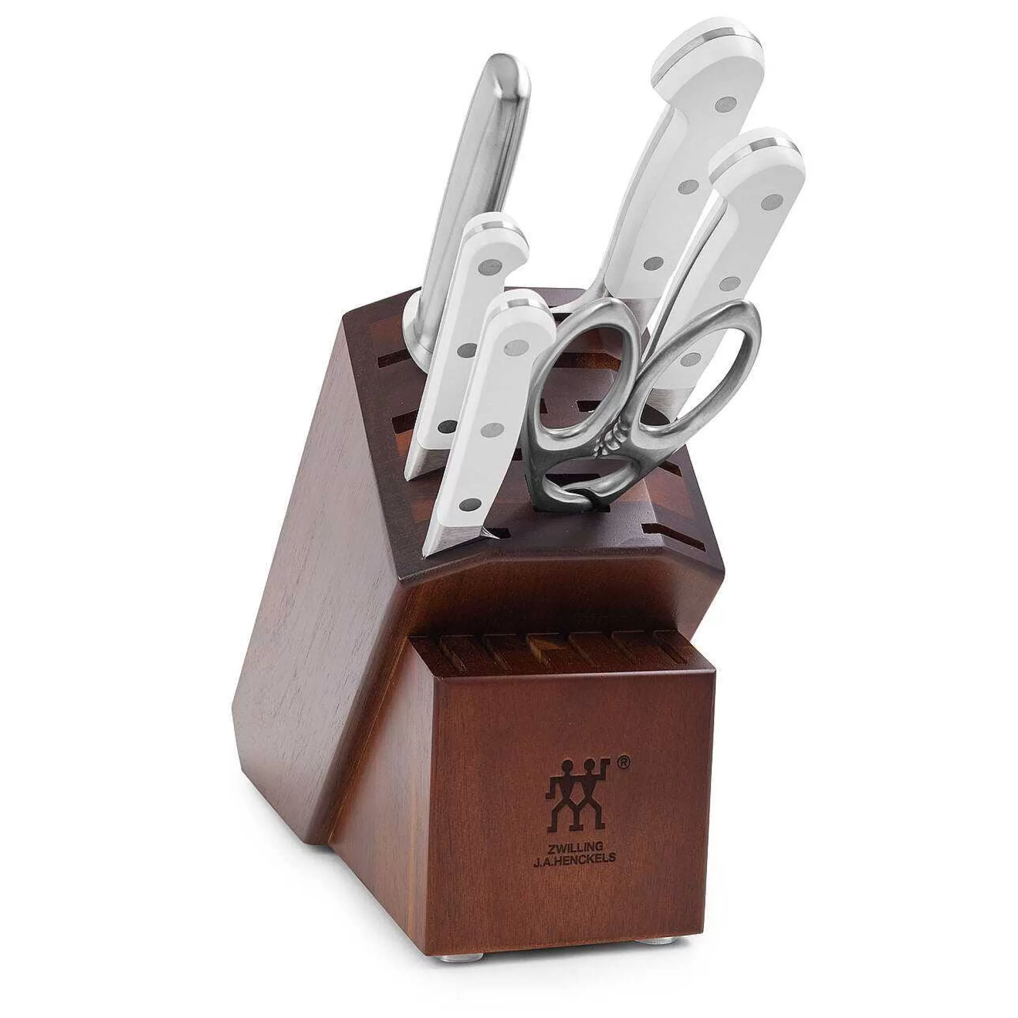 Be Home Zwilling<Zwilling Pro Le Blanc, 7pc Block Set with Acacia Block